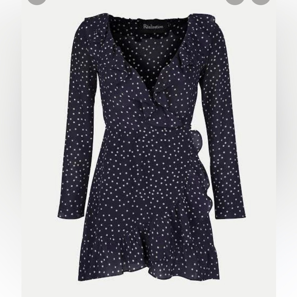 Realisation Par Alexandra Navy Star Dress